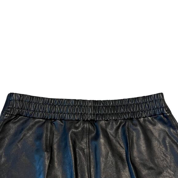 Spanx Black Faux Leather Joggers Pull-On Pants Size XL - Picture 8 of 9